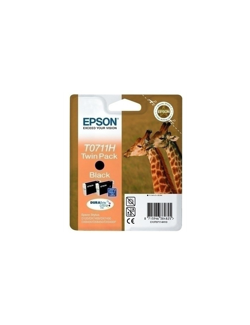 Cart.Ij.Epson T07114H Negro Pack 2