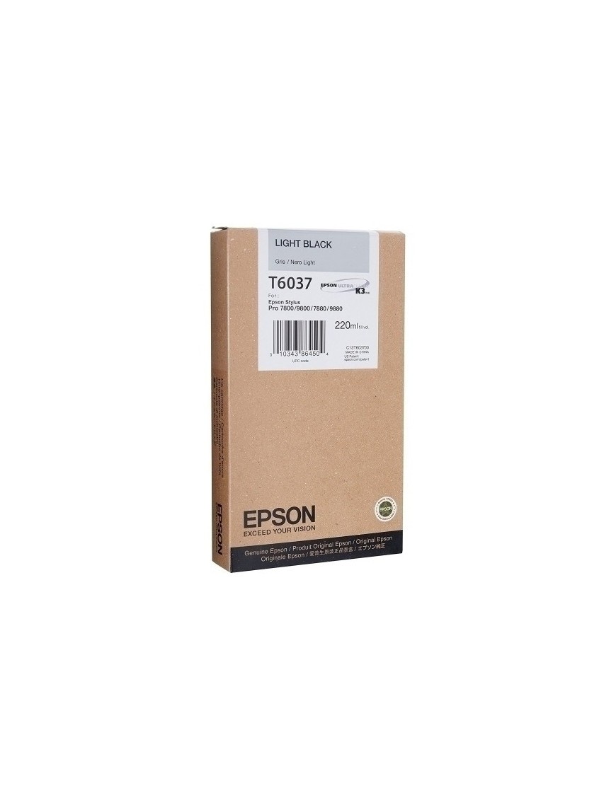 Cart.Ij.Epson T603700 Negro Claro