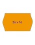 Etiquetas De Precios Apli Adh.Removible Onda 26X16 Mm Naranja Fluor Rollo 1.000 Uds. Pack De 6