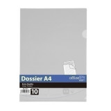 Dosier Uñero Extra Office Box A4 Cristal Paquete De 10