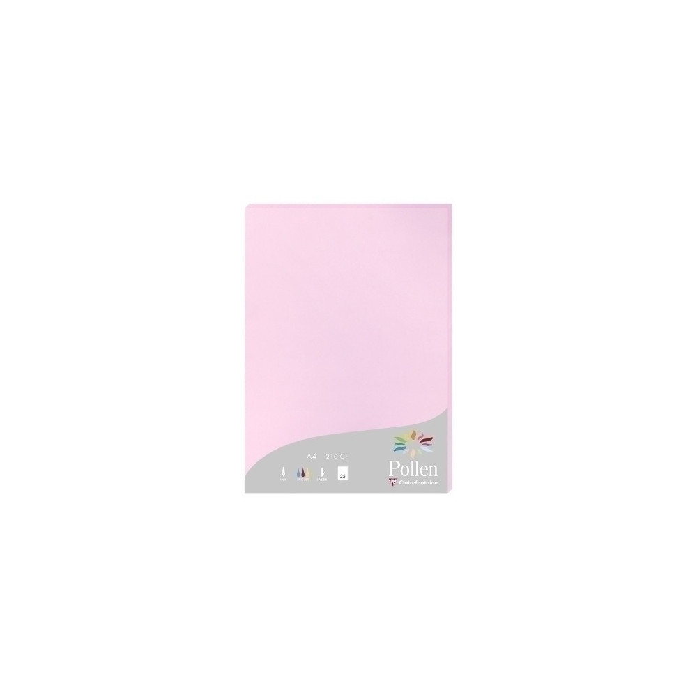 Papel Clairefontaine Pollen A4 25H Rosa