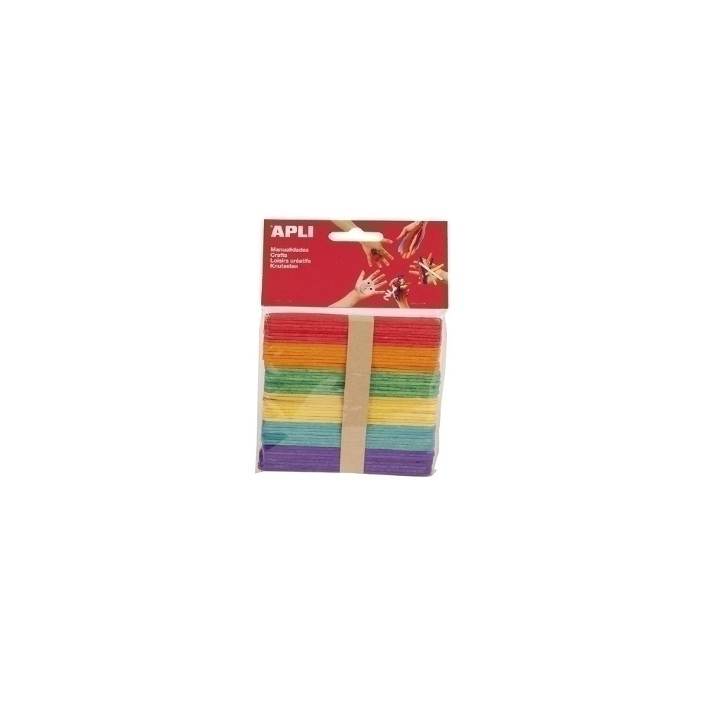 Palillos Planos Madera Color 11,4Cm B/50