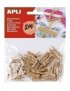 Pinzas Apli Madera Natural B/45