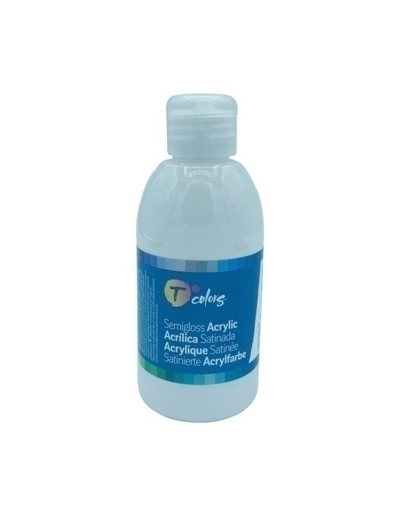 Pintura Acrilica Tcolors 250 Ml (Botella) Blanco