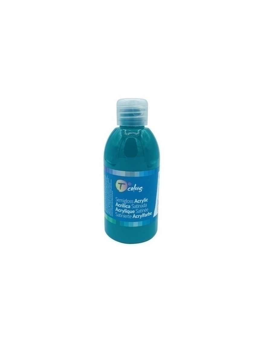 Pintura Acrilica Tcolors 250 Ml (Botella) Verde Oscuro