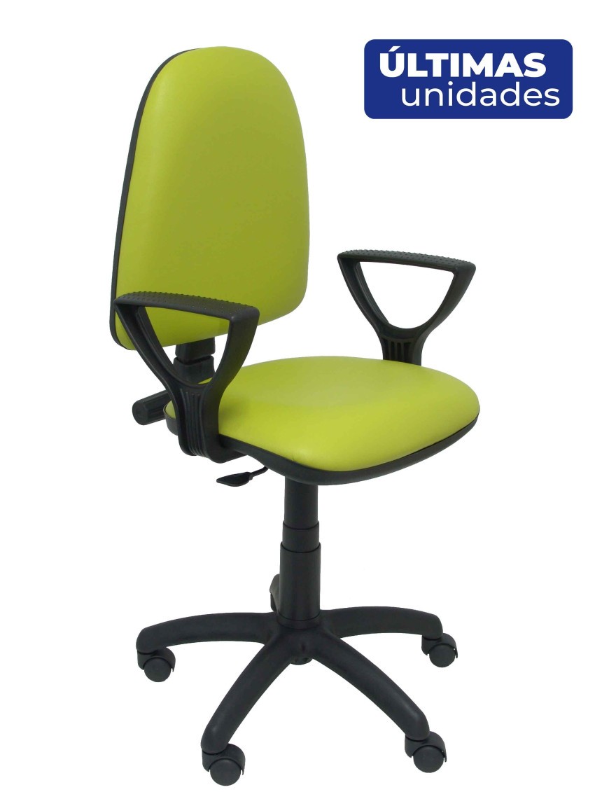 Silla Ayna similpiel verde oliva con brazos