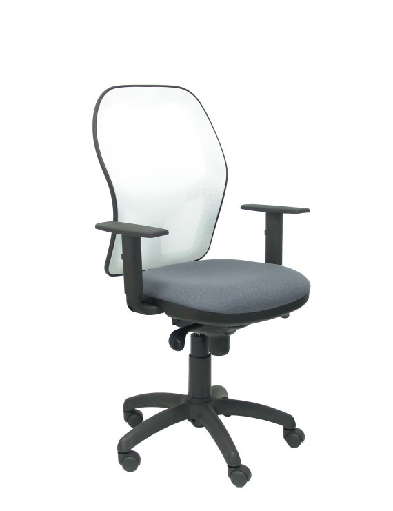 Silla Jorquera malla blanca asiento bali gris oscuro