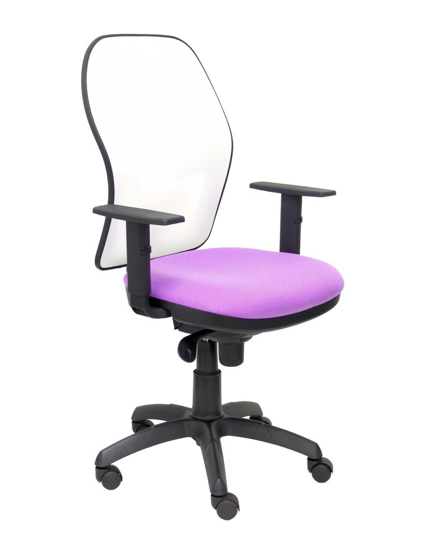 Silla Jorquera malla blanca asiento bali lila