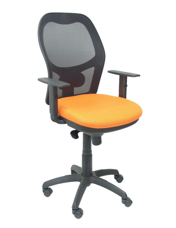 Silla Jorquera malla negro asiento bali naranja