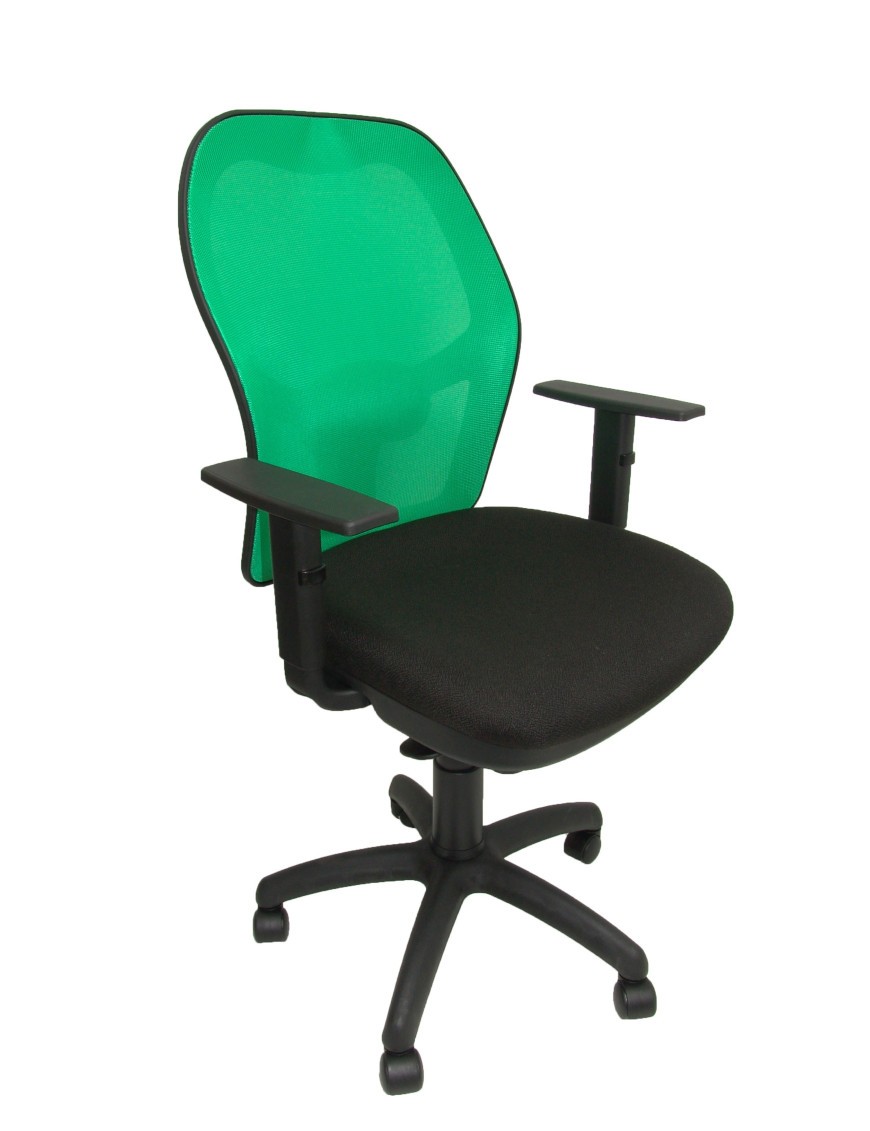 Silla Jorquera malla verde asiento bali negro