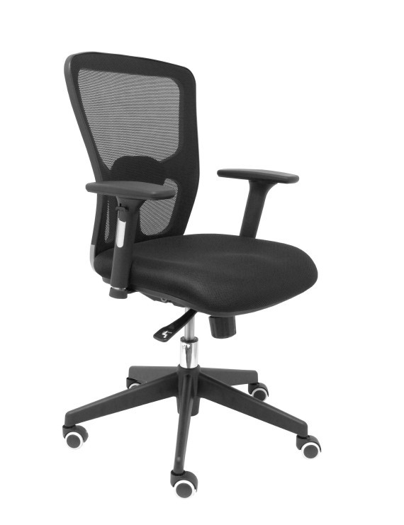 Silla Pozuelo respaldo malla negro asiento 3D negro