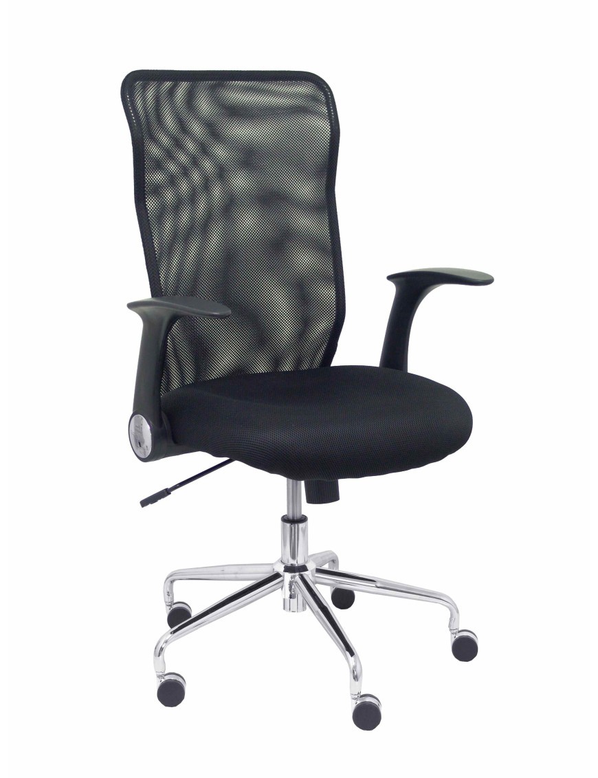 Silla Minaya respaldo malla negro asiento 3D negro