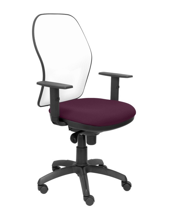 Silla Jorquera malla blanca asiento bali morado