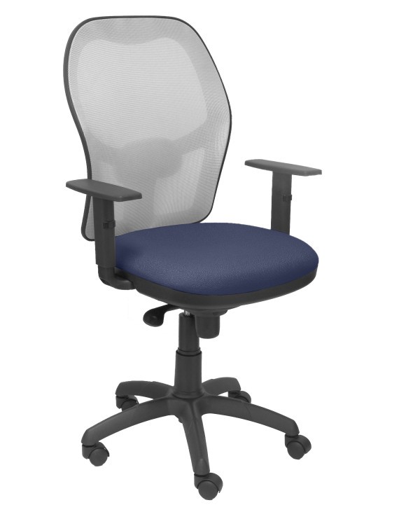 Silla Jorquera malla gris asiento bali azul marino