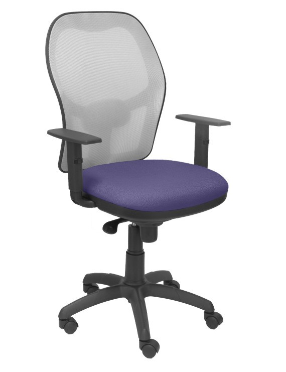 Silla Jorquera malla gris asiento bali azul claro