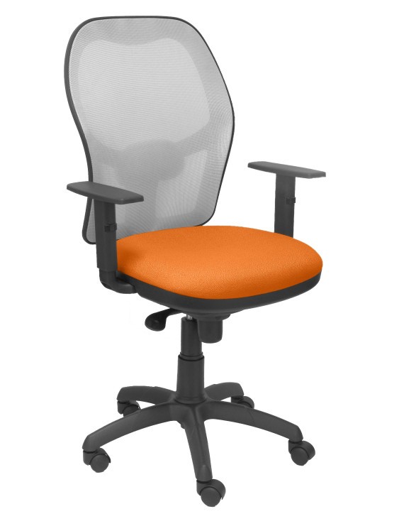 Silla Jorquera malla gris asiento bali naranja