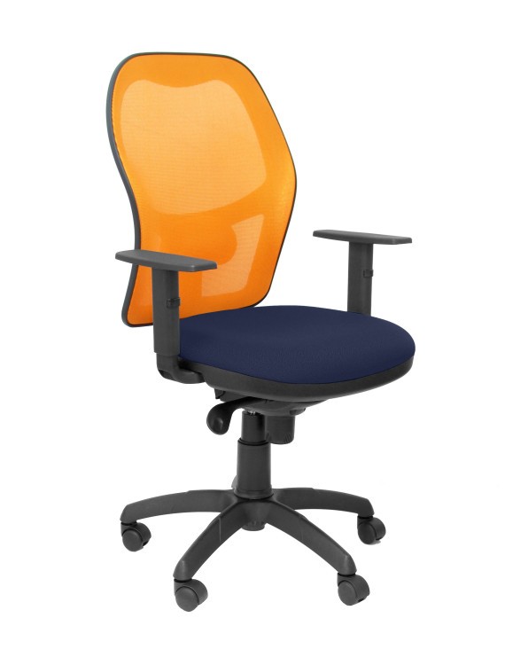 Silla Jorquera malla naranja asiento bali azul marino