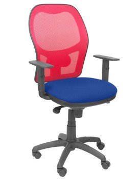 Silla Jorquera malla roja asiento bali azul