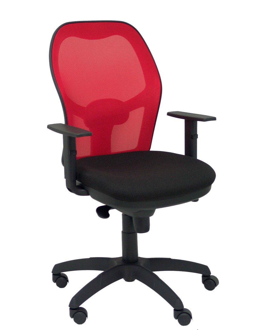 Silla Jorquera malla roja asiento bali negro