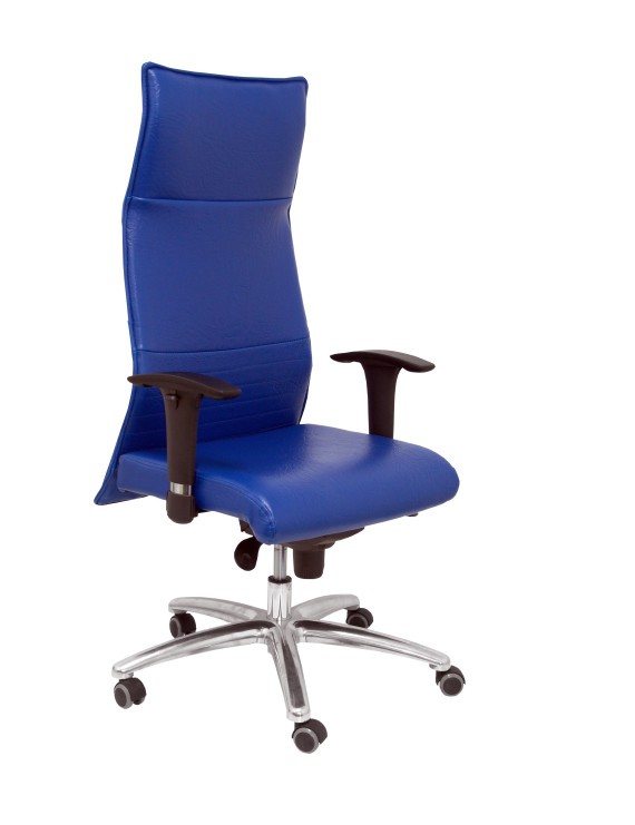 Sillón Albacete XL piel azul hasta 160kg