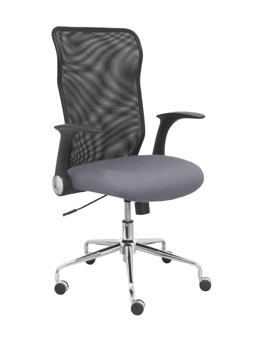 Silla Minaya respaldo malla negro asiento bali gris