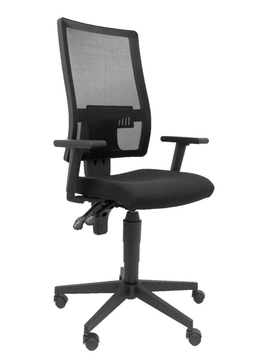 Silla Taktik respaldo malla negro asiento bali negro