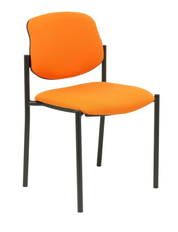 Silla fija Styl bali naranja chasis negro