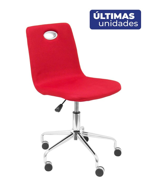 Silla infantil Olivares tejido de malla rojo.