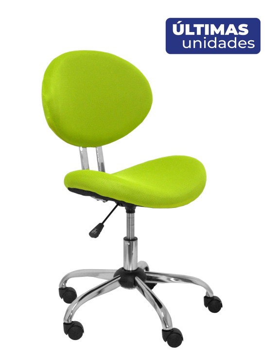 Silla infantil Albendea tejido de malla color verde.