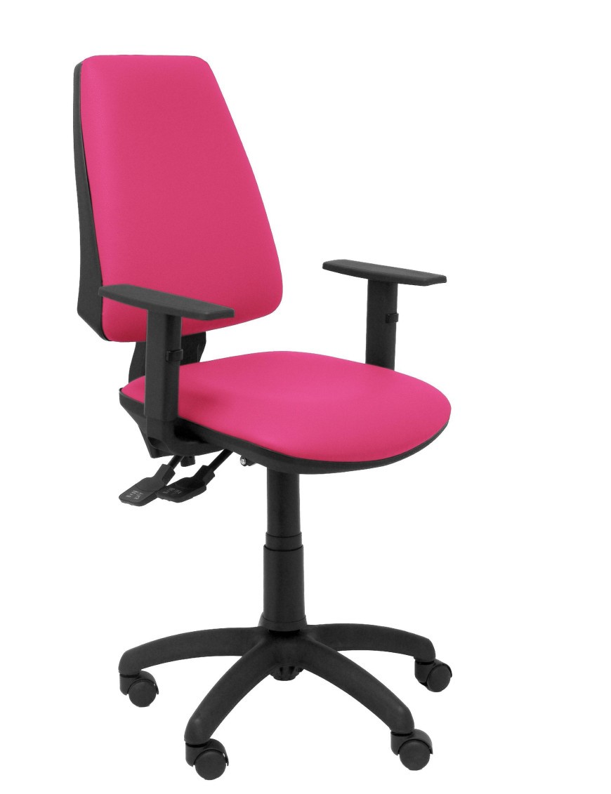 Silla Elche S similpiel rosa brazos regulables