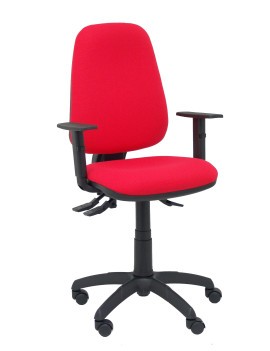 Silla Sierra S bali rojo con brazos regulables base poliamida negra