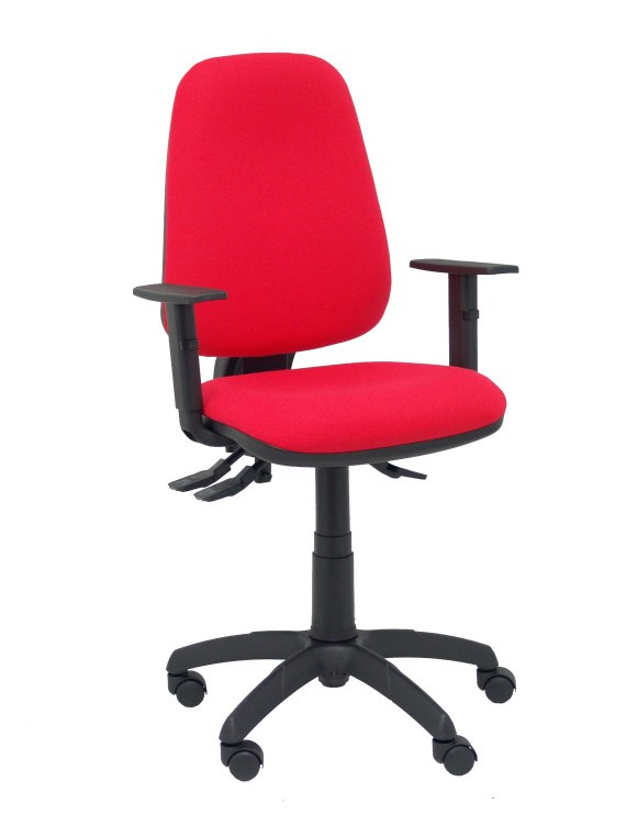 Silla Sierra S bali rojo con brazos regulables base poliamida negra