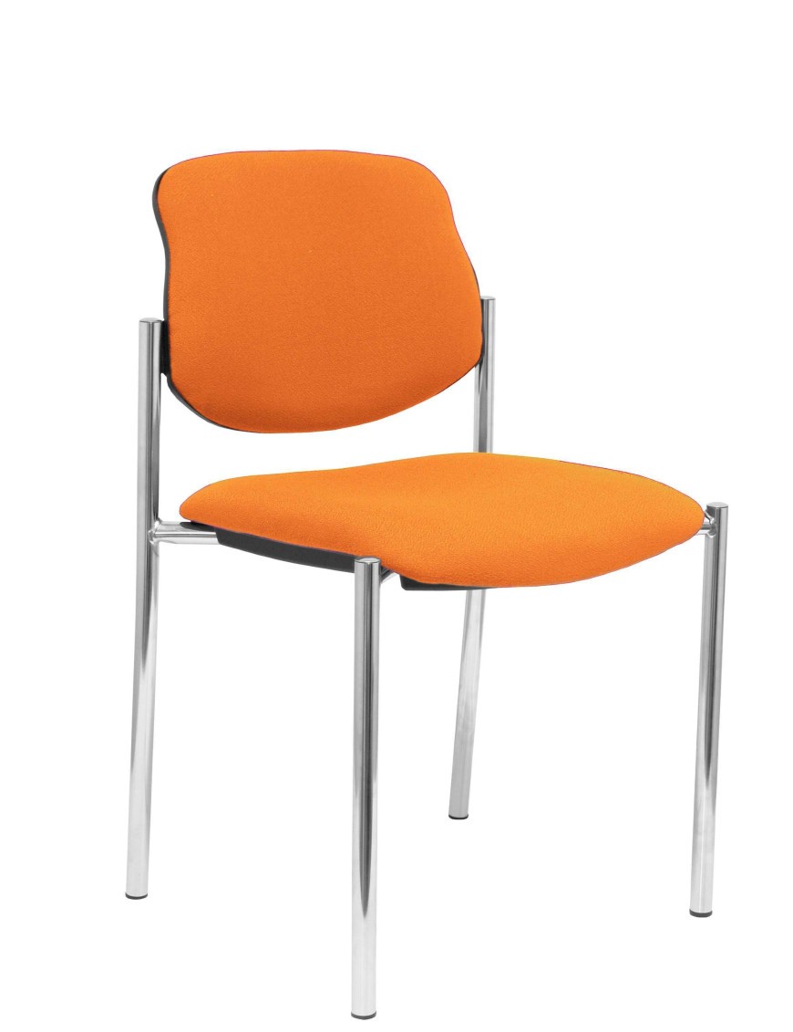 Silla fija Styl bali naranja chasis cromo