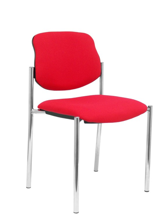 Silla fija Styl bali rojo chasis cromo