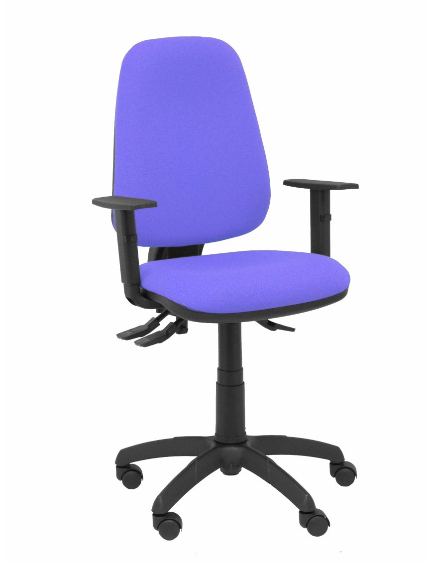 Silla Sierra S bali azul claro con brazos regulables base poliamida negra