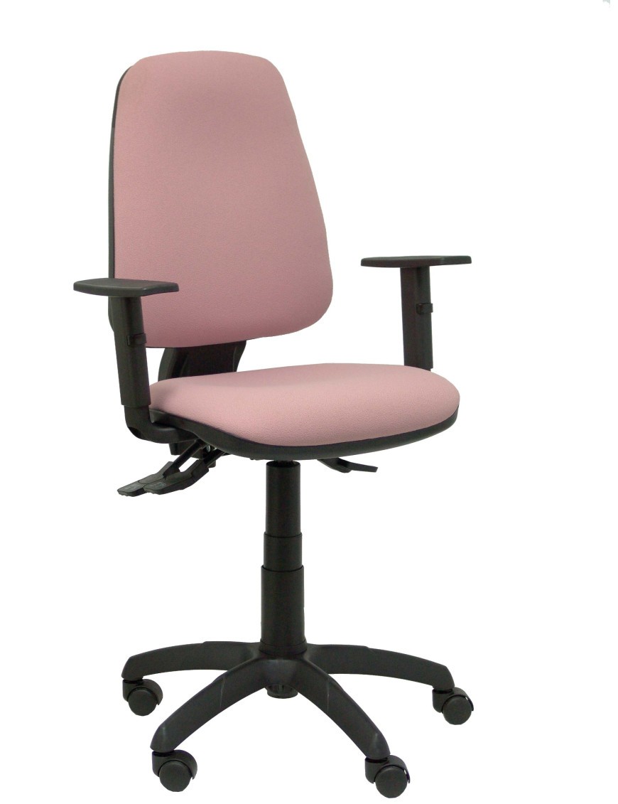 Silla Sierra S bali rosa con brazos regulables base poliamida negra