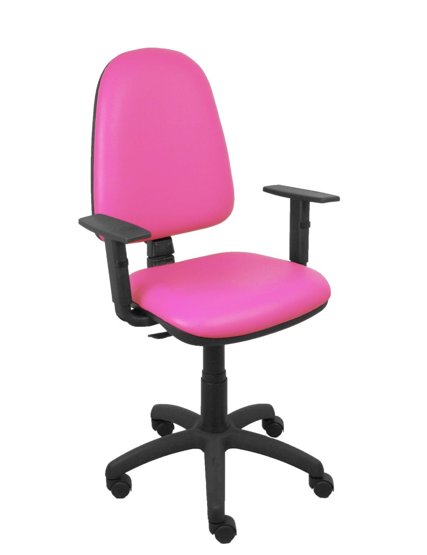 Silla Ayna similpiel rosa brazos regulables