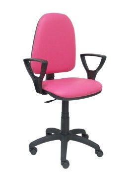 Silla Ayna similpiel rosa con brazos