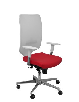 Silla Ossa blanca similpiel rojo