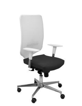 Silla Ossa blanca similpiel negro