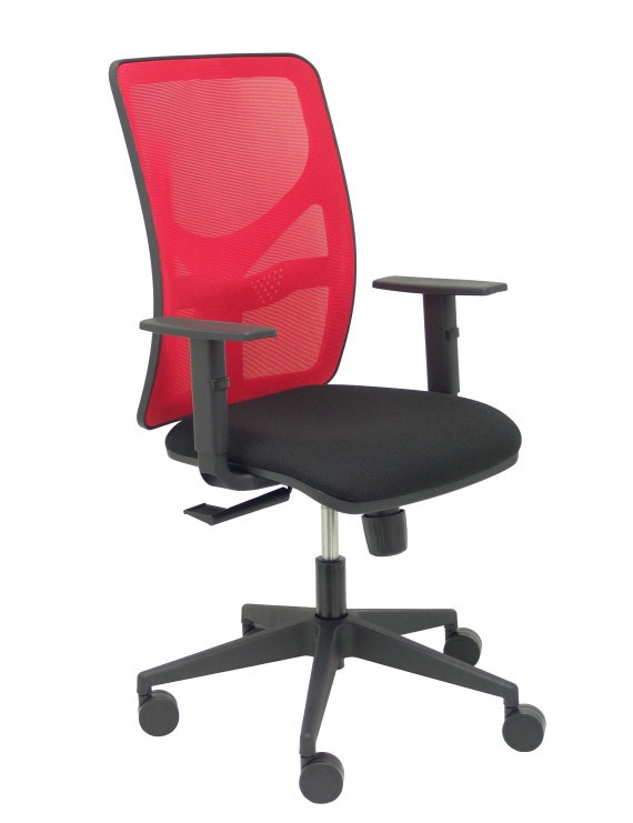 Silla Motilla malla roja asiento bali negro brazo regulable