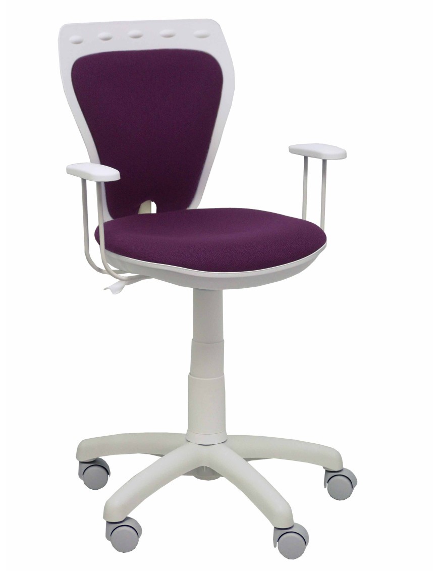 Silla juvenil Ministyle blanca bali morado