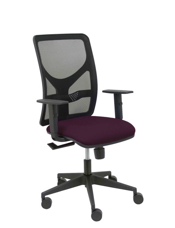 Silla Motilla malla negra asiento bali morado brazo regulable