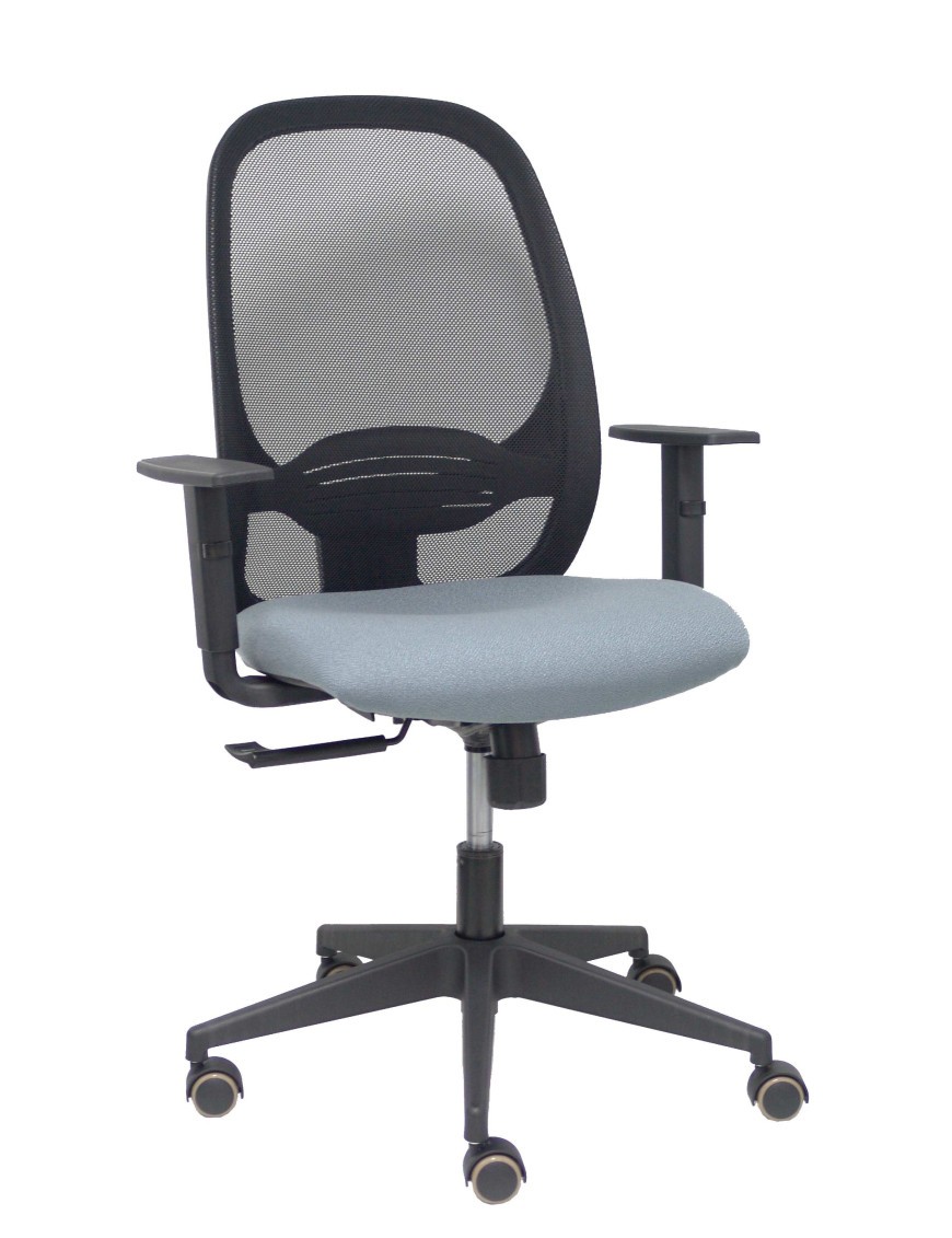 Silla Cilanco negra malla negra asiento bali gris brazo regulable