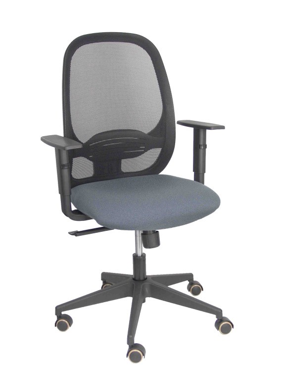 Silla Cilanco negra malla negra asiento bali gris oscuro brazo regulable