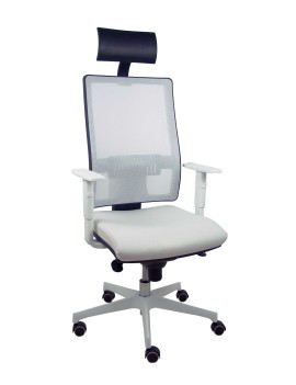 Silla Horna sincro malla blanca bali blanco brazos blancos base blanca ruedas parque