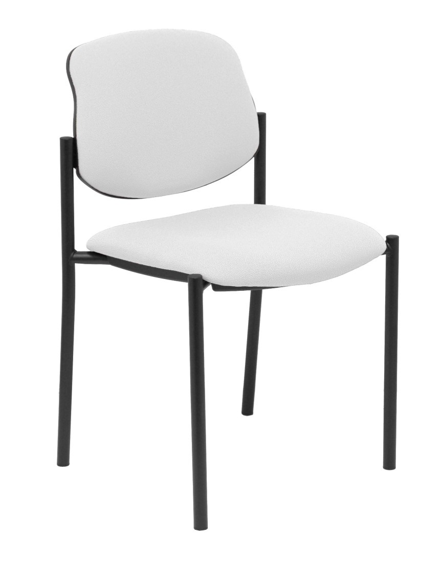 Silla fija Styl bali blanco chasis negro