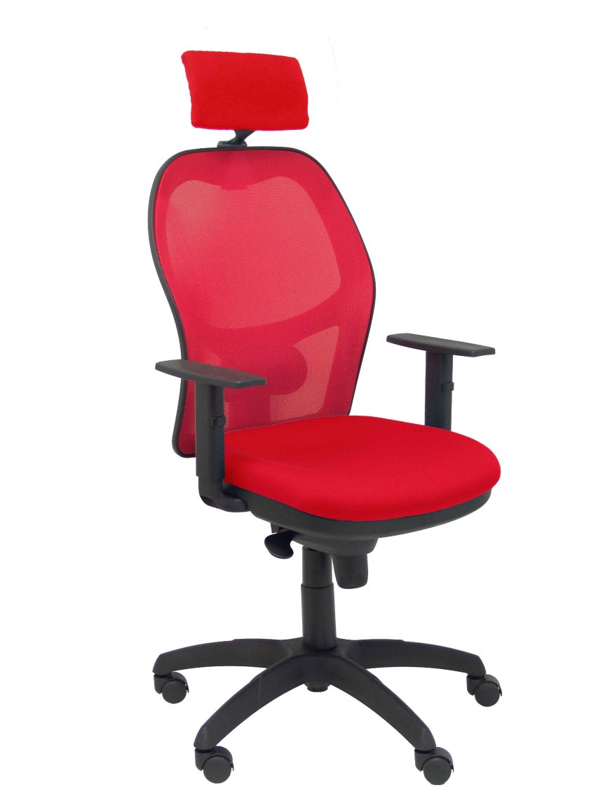 Silla Jorquera malla roja asiento bali rojo cabecero regulable