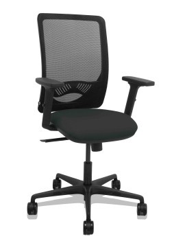 Silla Zulema sincro malla negra asiento bali negro brazos 2D ruedas 65