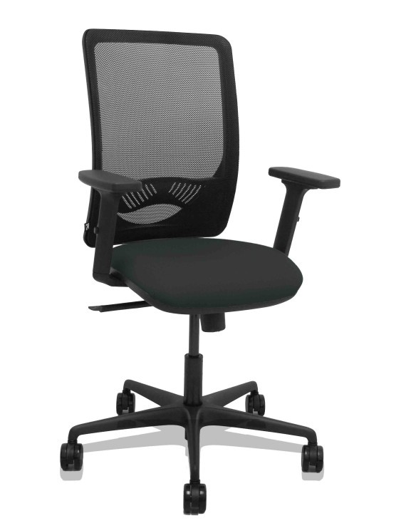 Silla Zulema sincro malla negra asiento bali negro brazos 2D ruedas 65